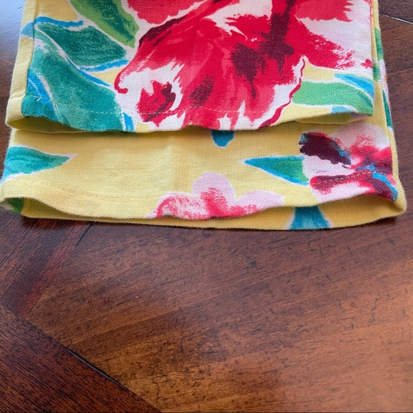 Ralph Lauren Floral Linen Hibiscus Cropped Capris - Picture 7 of 10